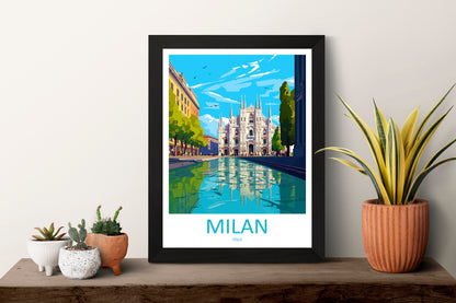 Milan Travel Print Wall Art Milan Wall Hanging Home Décor Milan Gift Art Lovers Spain Art Lover Gift Milan Wall Décor Ibiza Spain Print