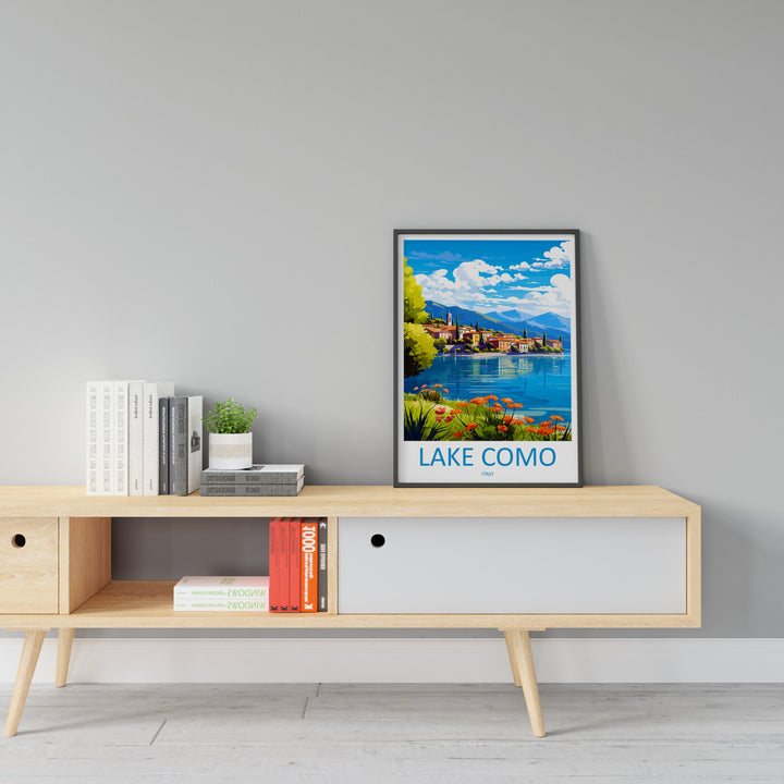 Lake Como Travel Print Wall Art Lake Como Italy Wall Hanging Home Decoration Lake Como Gift Art Lovers Wall Art Print Lake Como Italy Art