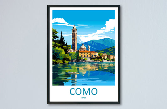 Lake Como Travel Print Wall Art Lake Como Italy Wall Hanging Home Decoration Lake Como Gift Art Lovers Wall Art Print Lake Como Italy Art