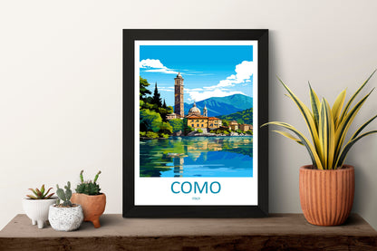 Lake Como Travel Print Wall Art Lake Como Italy Wall Hanging Home Decoration Lake Como Gift Art Lovers Wall Art Print Lake Como Italy Art