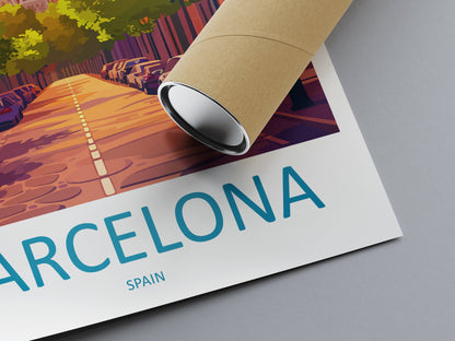 Barcelona Travel Print Wall Art Barcelona Wall Hanging Home Décor Barcelona Gift Art Lovers Spain Art Lover Gift Barcelona Print Spain Art