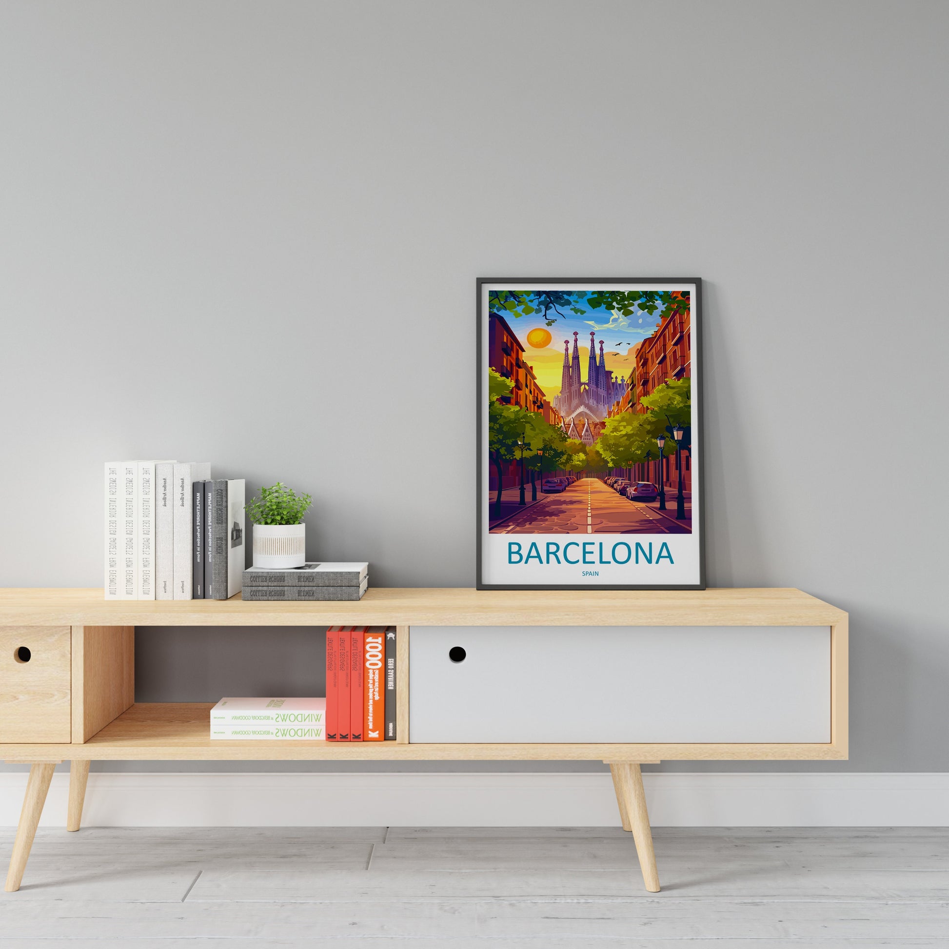 Barcelona Travel Print Wall Art Barcelona Wall Hanging Home Décor Barcelona Gift Art Lovers Spain Art Lover Gift Barcelona Print Spain Art