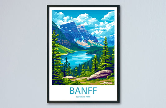Banff National Park Travel Print Wall Art Banff Wall Hanging Home Décor Banff Gift Art Lovers Canada Art Lover Gift