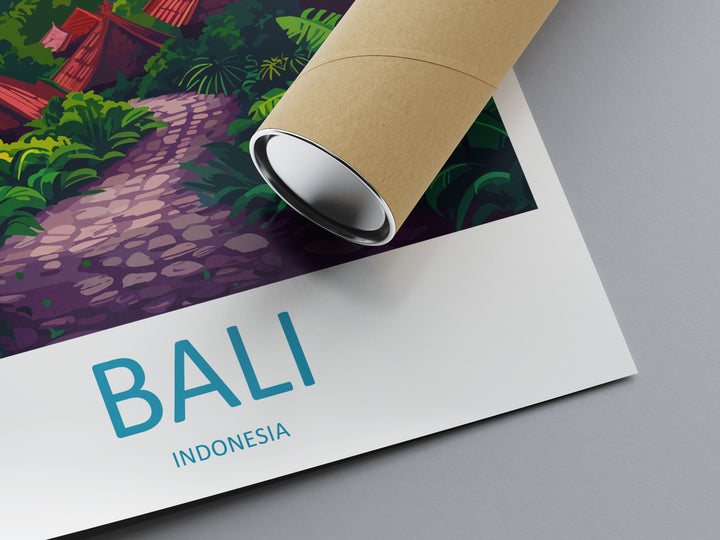 Bali Travel Print Wall Art Bali Wall Hanging Home Décor Bali Gift Art Lovers Indonesia Art Lover Gift Bali Travel Art Poster
