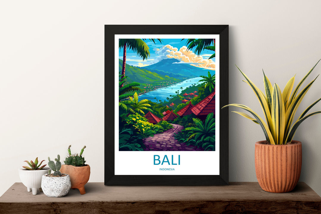 Bali Travel Print Wall Art Bali Wall Hanging Home Décor Bali Gift Art Lovers Indonesia Art Lover Gift Bali Travel Art Poster