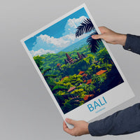 Bali Travel Print Wall Art Bali Wall Hanging Home Décor Bali Gift Art Lovers Indonesia Art Lover Gift Bali Travel Art Poster