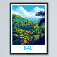 Bali Travel Print Wall Art Bali Wall Hanging Home Décor Bali Gift Art Lovers Indonesia Art Lover Gift Bali Travel Art Poster