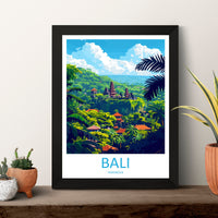 Bali Travel Print Wall Art Bali Wall Hanging Home Décor Bali Gift Art Lovers Indonesia Art Lover Gift Bali Travel Art Poster