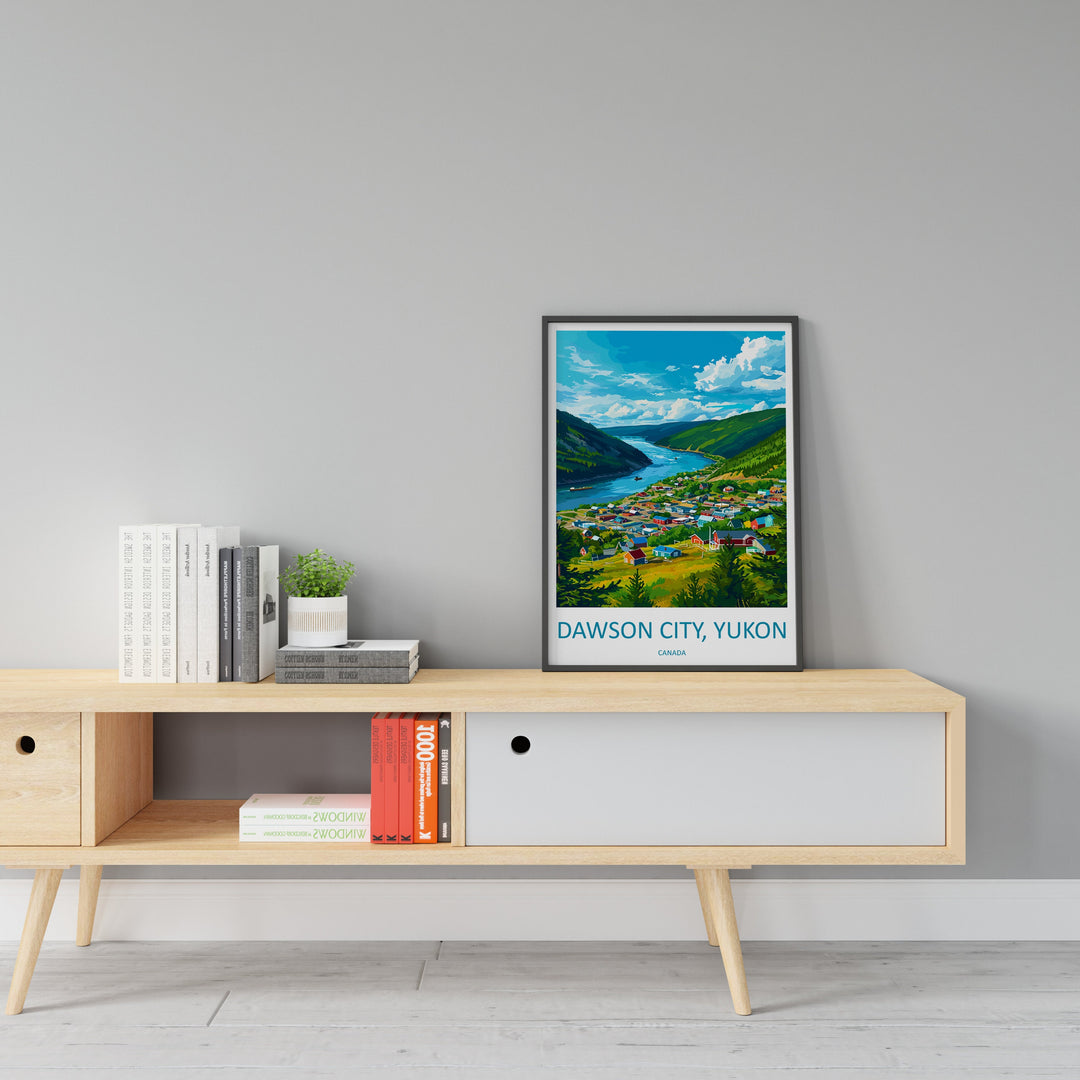 Dawson City Travel Print Wall Art Dawson City Wall Hanging Home Décor Dawson City Gift Art Lovers Canada Art Lover Gift