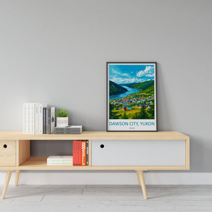 Dawson City Travel Print Wall Art Dawson City Wall Hanging Home Décor Dawson City Gift Art Lovers Canada Art Lover Gift