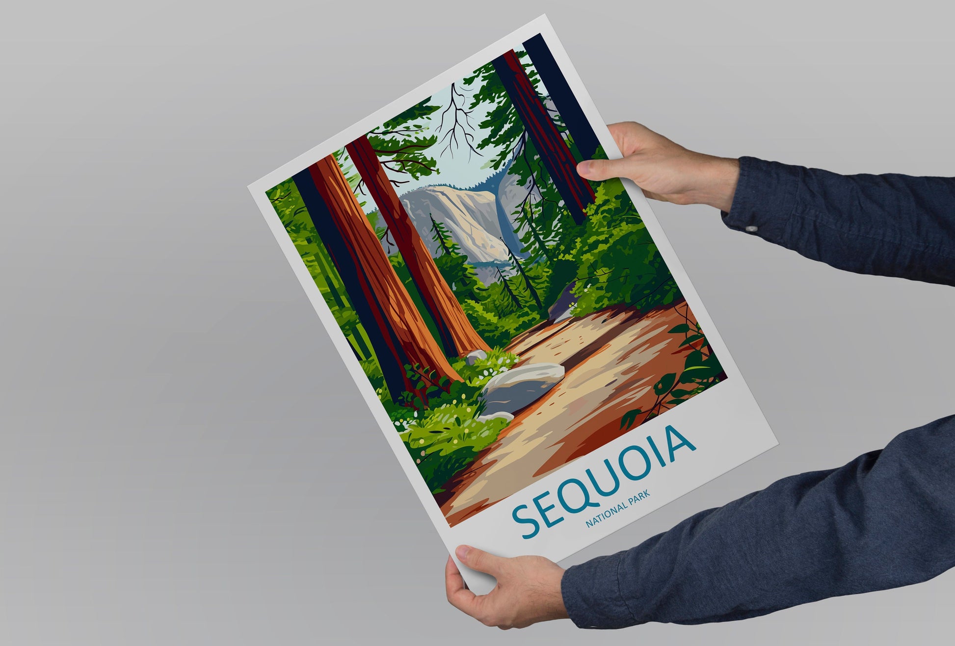 Sequoia National Park Travel Print Wall Art Sequoia Wall Hanging Home Décor Sequoia Gift Art Lovers California Art Lover Gift