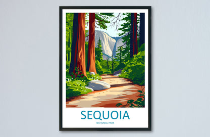 Sequoia National Park Travel Print Wall Art Sequoia Wall Hanging Home Décor Sequoia Gift Art Lovers California Art Lover Gift