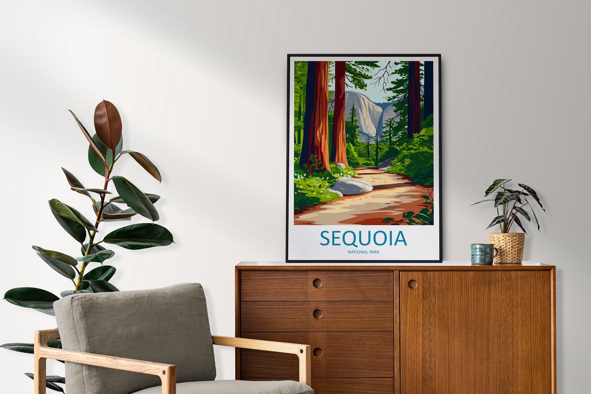 Sequoia National Park Travel Print Wall Art Sequoia Wall Hanging Home Décor Sequoia Gift Art Lovers California Art Lover Gift