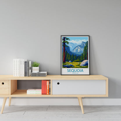 Sequoia National Park Travel Print Wall Art Sequoia Wall Hanging Home Décor Sequoia Gift Art Lovers California Art Lover Gift