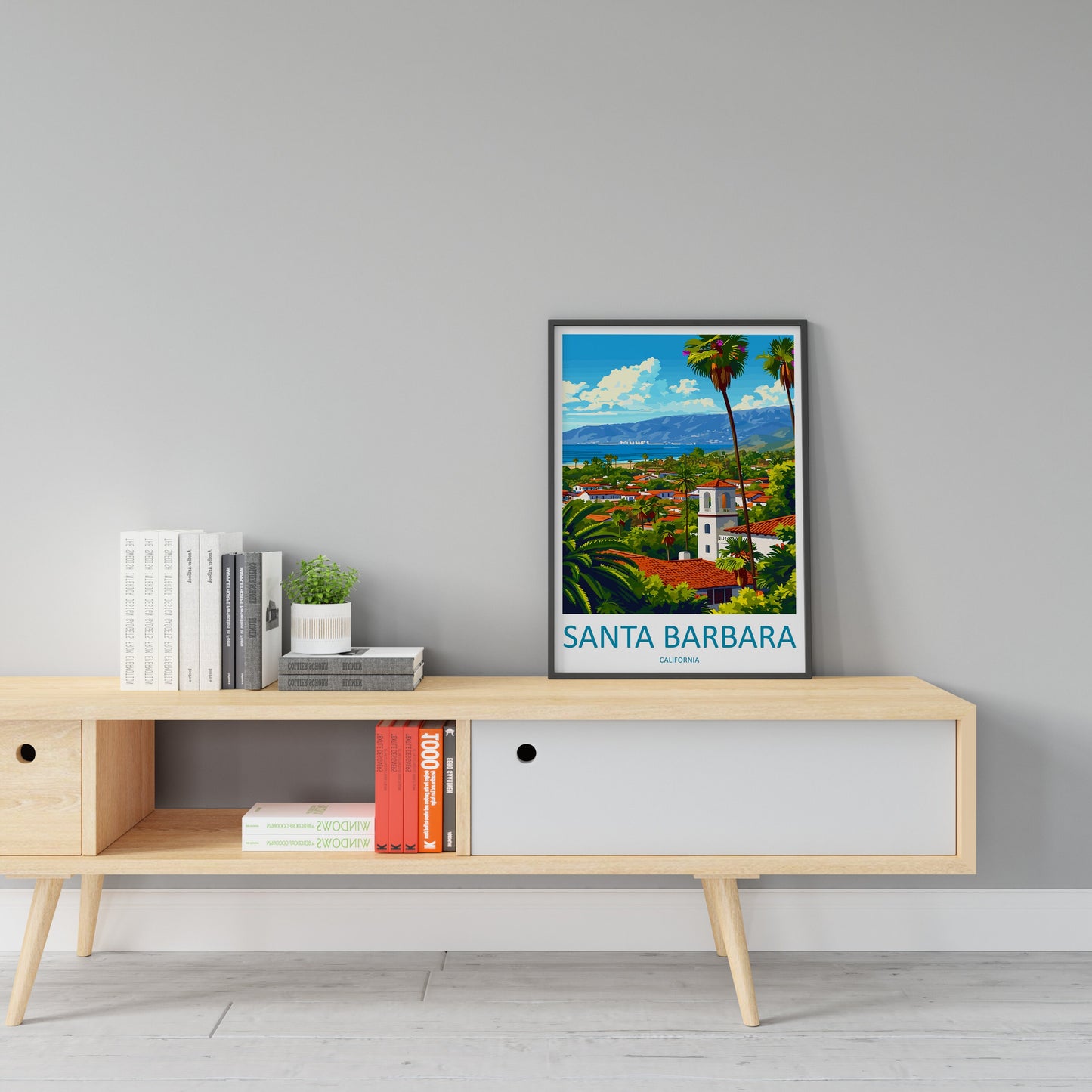 Santa Barbara Travel Print Wall Art Santa Barbara Wall Hanging Home Décor Santa Barbara Gift Art Lovers California Art Lover Gift