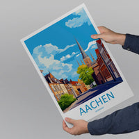 Aachen Travel Print Wall Art Aachen Wall Hanging Home Décor Aachen Gift Art Lovers Germany Art Lover Gift Aachen Art Travel Gift
