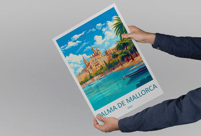 Palma De mallorca Travel Print Wall Art Palma De mallorca Wall Hanging Home Décor Palma De mallorca Gift Art Lovers Spain Art Lover Gift