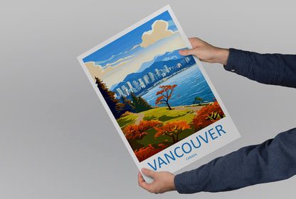 Vancouver Travel Print Wall Art Vancouver Wall Hanging Home Décor Vancouver Gift Art Lovers Canada Art Lover Gift Vancouver Gift