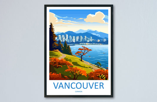 Vancouver Travel Print Wall Art Vancouver Wall Hanging Home Décor Vancouver Gift Art Lovers Canada Art Lover Gift Vancouver Gift