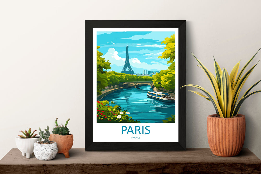 Paris Travel Print Wall Art Paris Wall Hanging Home Décor Paris Gift Art Lovers France Art Lover Gift Paris Print France Wall Art Décor