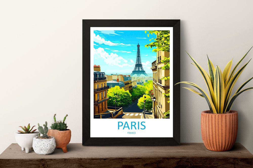 Paris Travel Print Wall Art Paris Wall Hanging Home Décor Paris Gift Art Lovers France Art Lover Gift Paris Print France Wall Art Décor