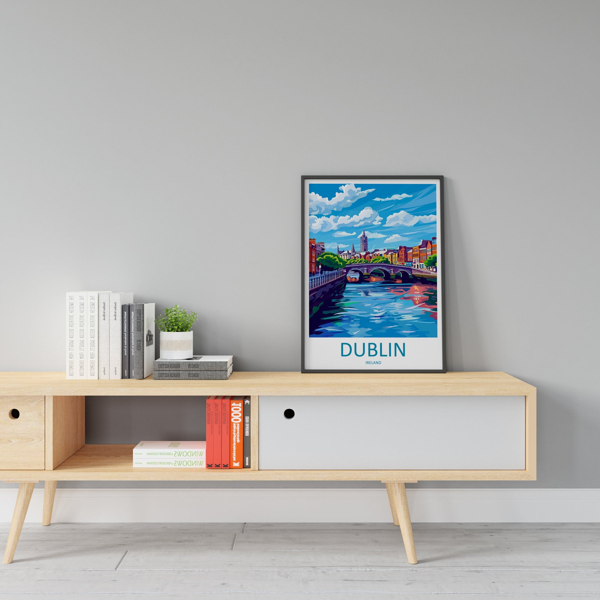 Dublin Skyline Print Dublin Home Decor Skyline City Art Print Dublin Wall Art for Ireland Enthusiast Gift Wall Hanging Dublin Ireland Print