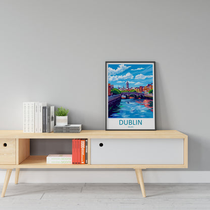 Dublin Skyline Print Dublin Home Decor Skyline City Art Print Dublin Wall Art for Ireland Enthusiast Gift Wall Hanging Dublin Ireland Print