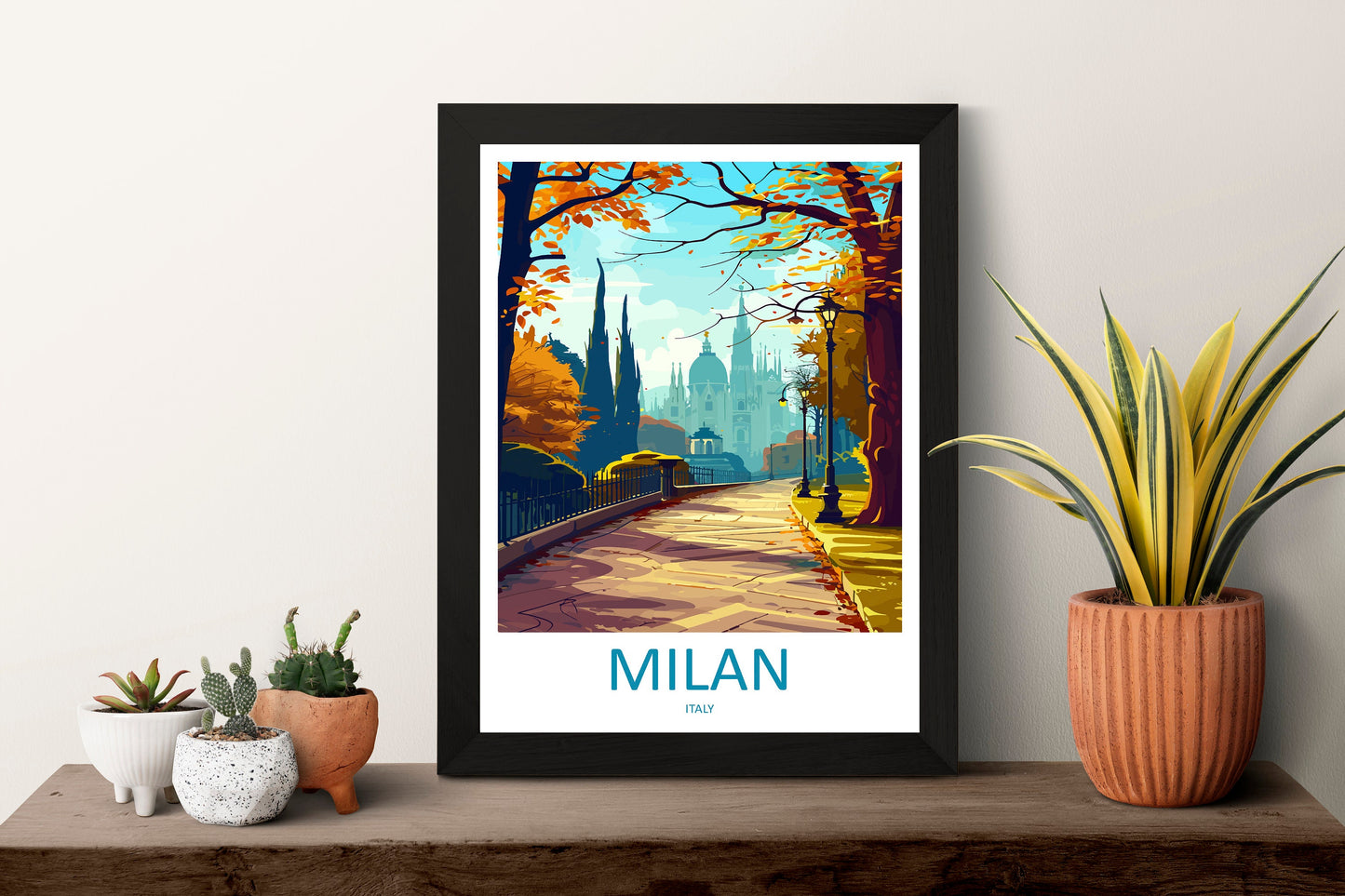 Milan Travel Print Wall Art Milan Wall Hanging Home Décor Milan Gift Art Lovers Spain Art Lover Gift Milan Wall Décor Ibiza Spain Print