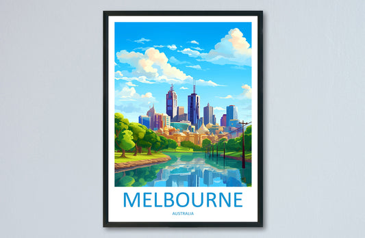 Melbourne Travel Print Wall Art Melbourne Wall Hanging Home Décor Melbourne Gift Art Lovers Wall Art Australia Travel Print
