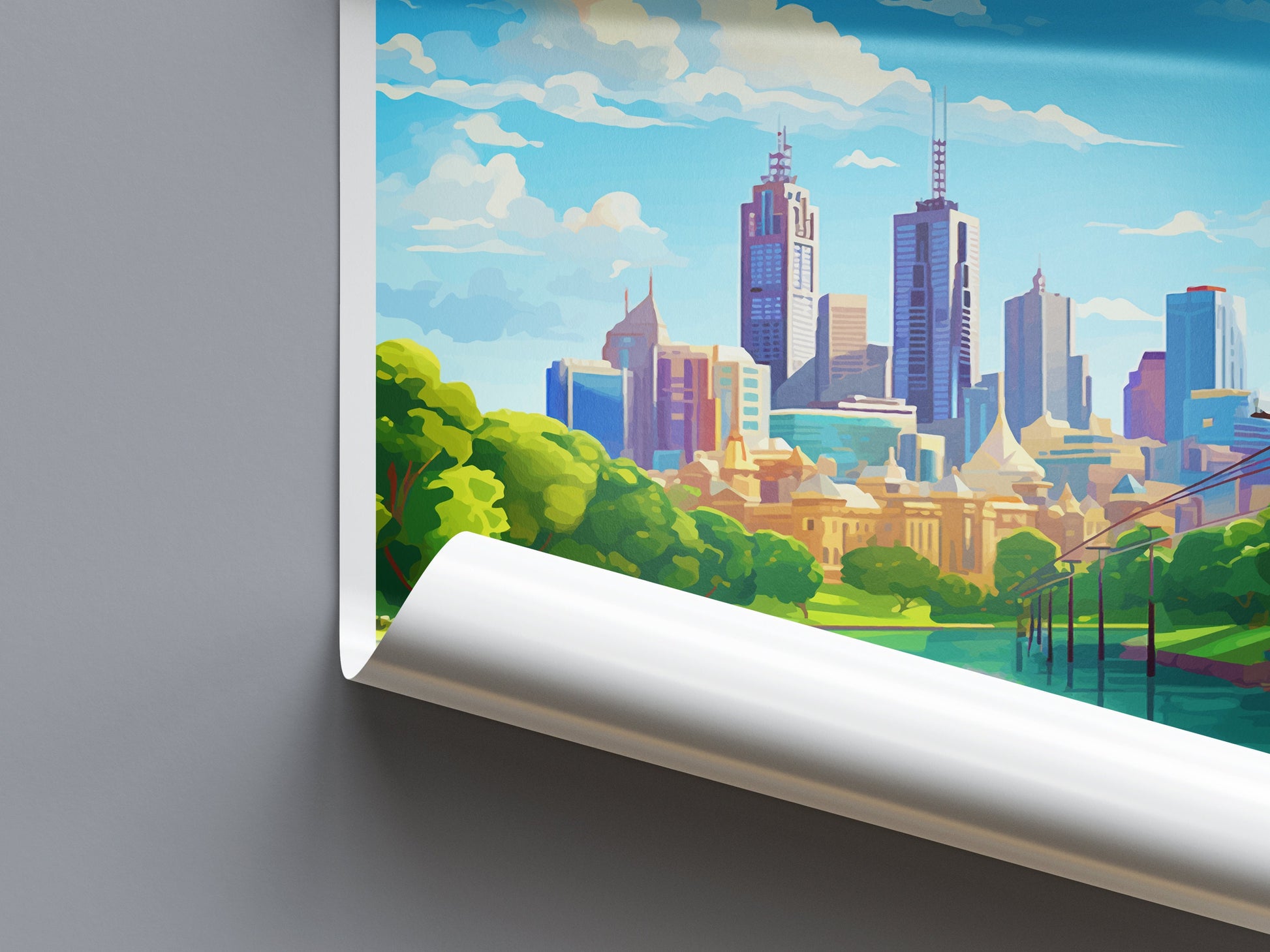 Melbourne Travel Print Wall Art Melbourne Wall Hanging Home Décor Melbourne Gift Art Lovers Wall Art Australia Travel Print