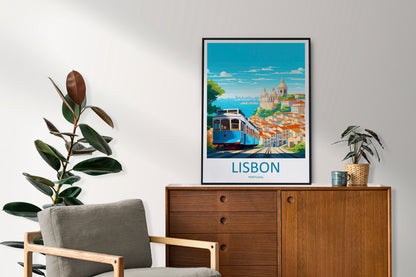 Lisbon Travel Print Wall Art Lisbon Wall Hanging Home Décor Lisbon Gift Art Lovers Portugal Art Lover Gift Lisbon Wall Décor Lisbon Tram Art