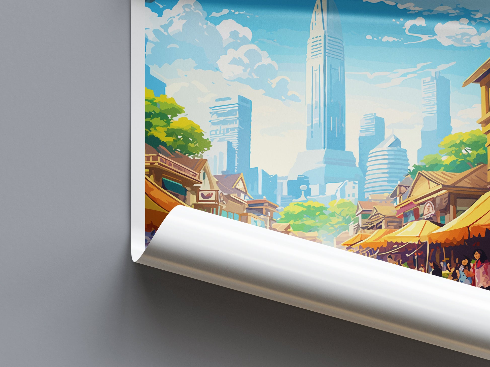 Jakarta Travel Print Wall Art Jakarta Wall Hanging Home Décor Jakarta Gift Art Lovers Indonesia Art Lover Gift Travel Art Poster