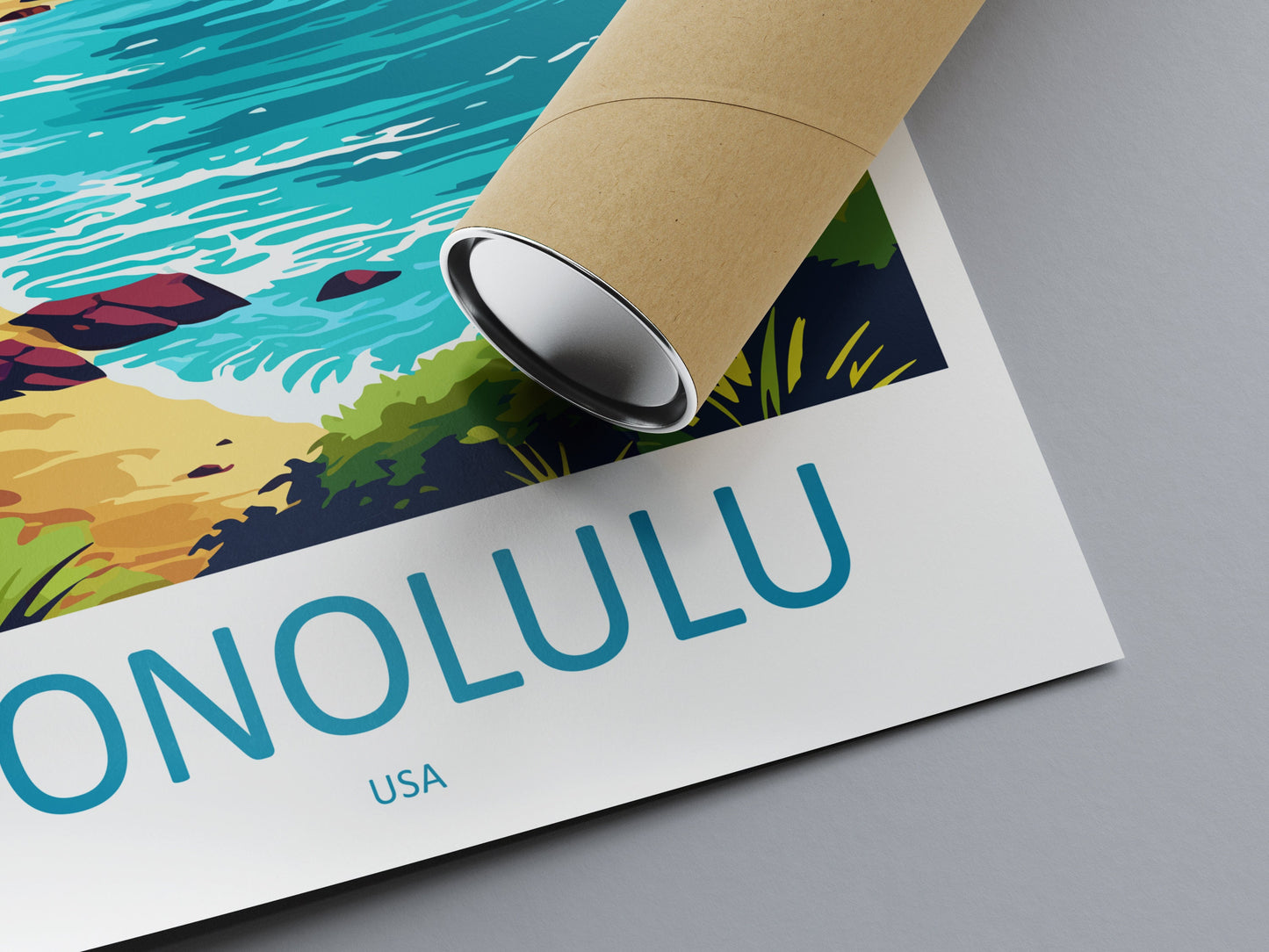 Honolulu Travel Print Wall Art Honolulu Wall Hanging Home Décor Honolulu Gift Art Lovers Hawaii Art Lover Gift Print Artwork
