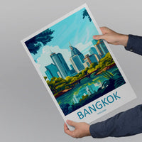 Bangkok Travel Print Wall Art Bangkok Wall Hanging Home Decor Bangkok Gift Art Lovers Wall Art Thailand Travel Print Gift Thai Travel Art