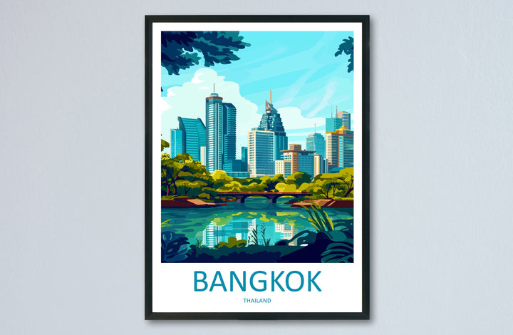 Bangkok Travel Print Wall Art Bangkok Wall Hanging Home Decor Bangkok Gift Art Lovers Wall Art Thailand Travel Print Gift Thai Travel Art