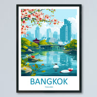 Bangkok Travel Print Wall Art Bangkok Wall Hanging Home Decor Bangkok Gift Art Lovers Wall Art Thailand Travel Print Gift Thai Travel Art