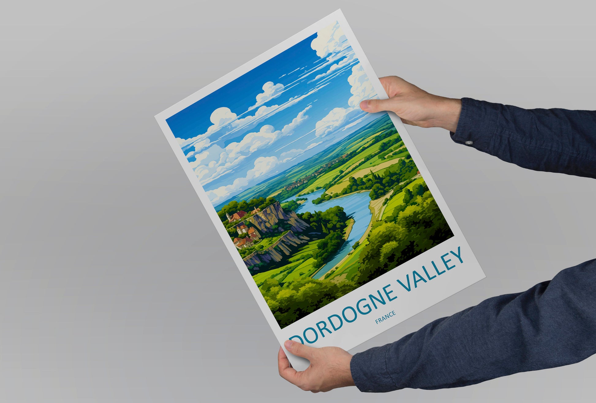 Dordogne Travel Print Wall Art Dordogne Wall Hanging Home Decoration Dordogne Gift Art Lovers Wall Art Print Art Dordogne Wall Hanging Art