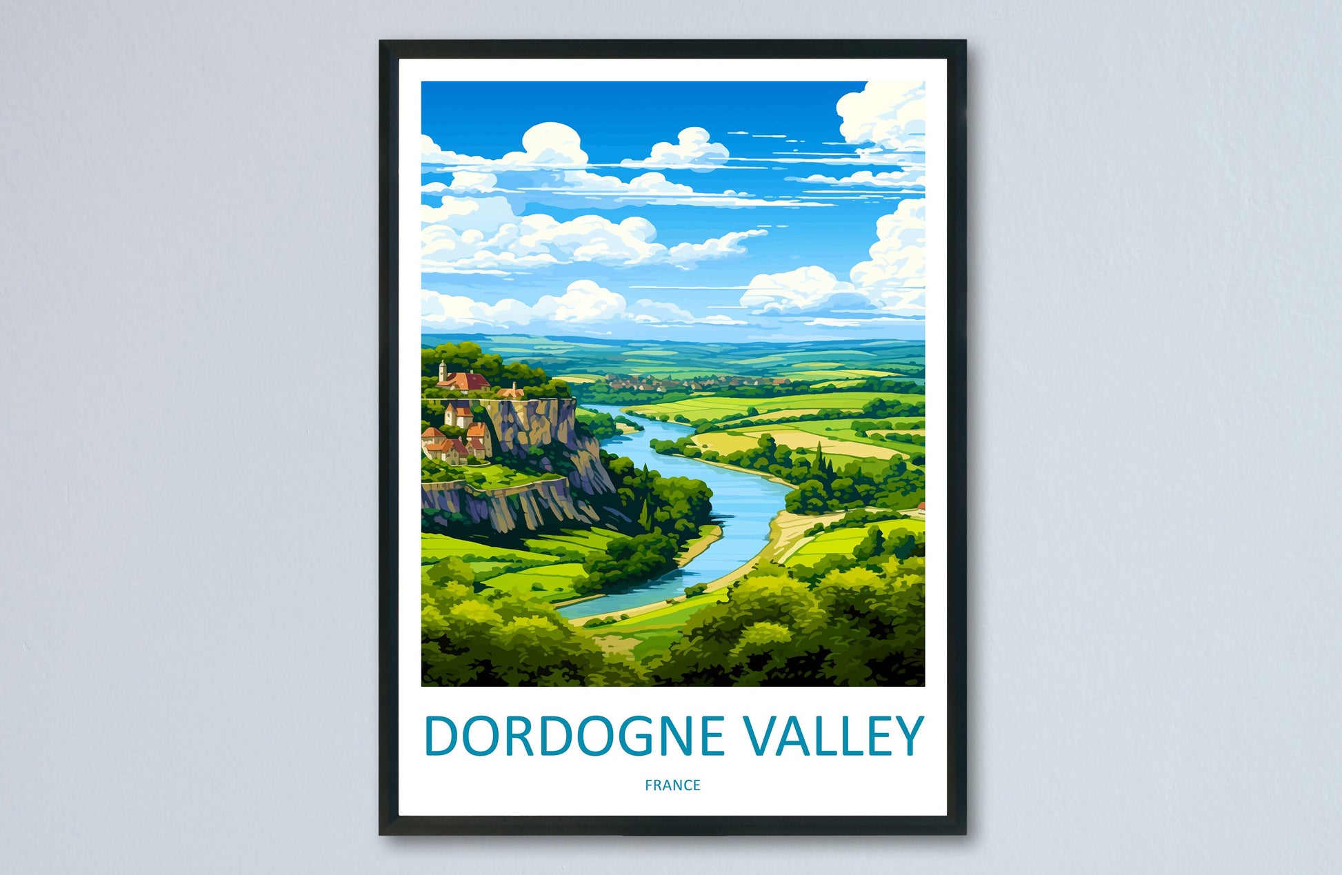 Dordogne Travel Print Wall Art Dordogne Wall Hanging Home Decoration Dordogne Gift Art Lovers Wall Art Print Art Dordogne Wall Hanging Art