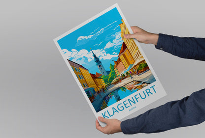 Klagenfurt Travel Print Wall Art Klagenfurt Wall Hanging Home Décor Klagenfurt Gift Art Lovers Austria Art Lover Gift Klagenfurt