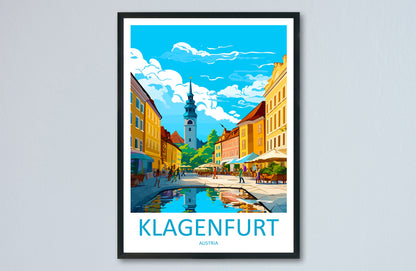 Klagenfurt Travel Print Wall Art Klagenfurt Wall Hanging Home Décor Klagenfurt Gift Art Lovers Austria Art Lover Gift Klagenfurt