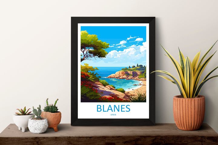 Blanes Travel Print Wall Art Blanes Wall Hanging Home Décor Blanes Gift Art Lovers Spain Art Lover Gift Blanes Print Spain Art