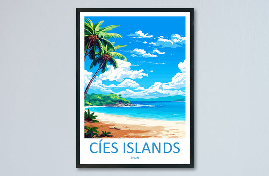 Cíes Islands Travel Print Wall Art Cíes Islands Wall Hanging Home Décor Cíes Islands Gift Art Lovers Spain Art Lover Gift Cíes Islands Print