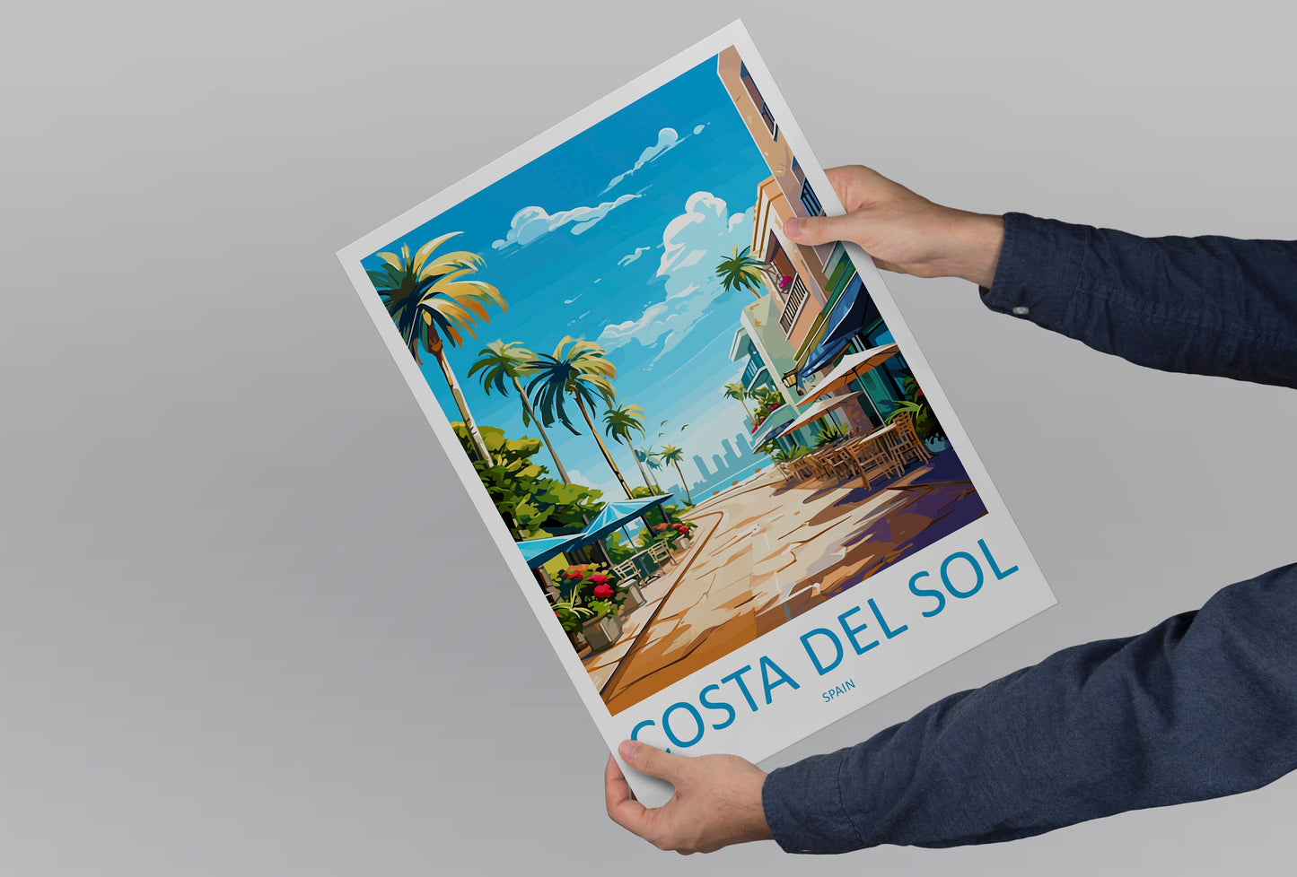 Costa Del Sol Travel Print Wall Art Costa Del Sol Wall Hanging Home Décor Costa Del Sol Gift Art Lovers Spain Art Lover Gift Art Print