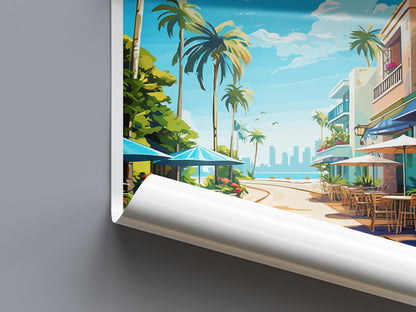 Costa Del Sol Travel Print Wall Art Costa Del Sol Wall Hanging Home Décor Costa Del Sol Gift Art Lovers Spain Art Lover Gift Art Print