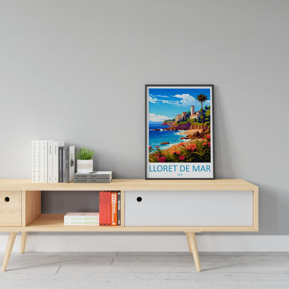 Lloret De Mar Travel Print Wall Art Lloret De Mar Wall Hanging Home Décor Lloret De Mar Gift Art Lovers Spain Art Lover Gift Lloret De Mar