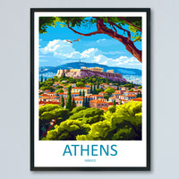 Athens Travel Print Wall Art Athens Greece Wall Hanging Home Decoration Athens Gift Art Lovers Wall Art Print Athens Greece Wall Poster Art