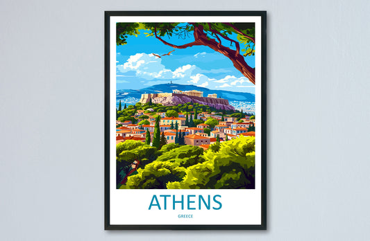 Athens Travel Print Wall Art Athens Greece Wall Hanging Home Decoration Athens Gift Art Lovers Wall Art Print Athens Greece Wall Poster Art