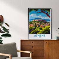 Athens Travel Print Wall Art Athens Greece Wall Hanging Home Decoration Athens Gift Art Lovers Wall Art Print Athens Greece Wall Poster Art