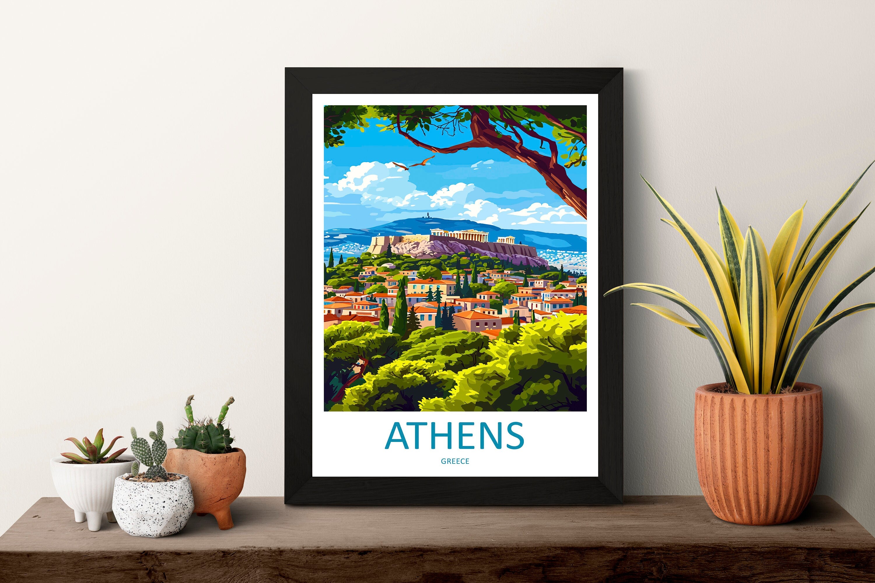 Athens Travel Print Wall Art Athens Greece Wall Hanging Home Decoration Athens Gift Art Lovers Wall Art Print Athens Greece Wall Poster Art