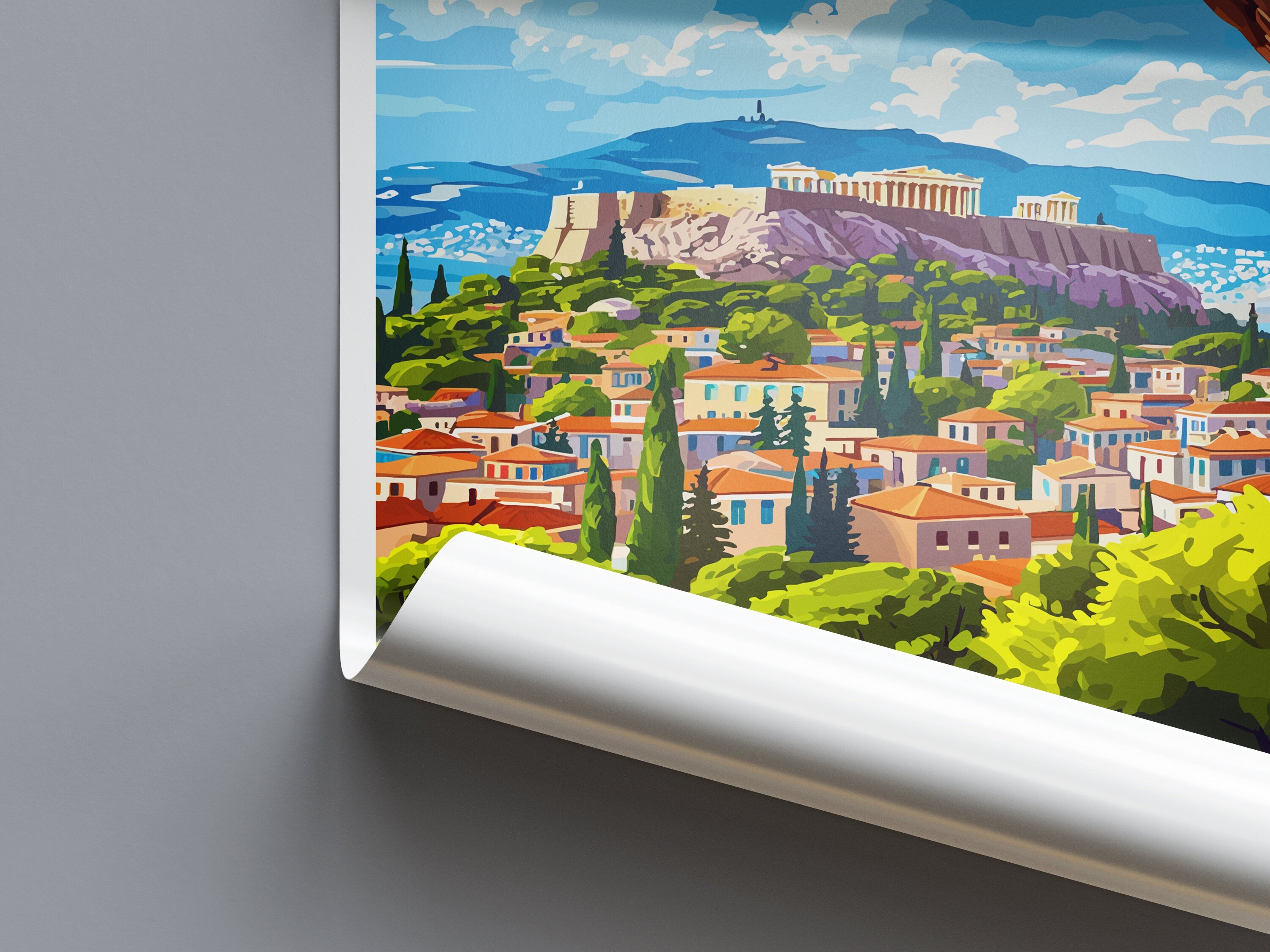 Athens Travel Print Wall Art Athens Greece Wall Hanging Home Decoration Athens Gift Art Lovers Wall Art Print Athens Greece Wall Poster Art